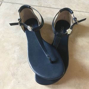 Michael Kors blue flat sandals size 6.5